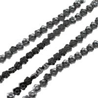 Perline in ematite, ematite magnetico, Fiore, lucido, 6x6x3mm, Venduto per Appross. 16 pollice filo