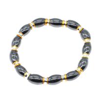 Bracciale gioielli magnetici, ematite magnetico, Colonna, lucido, 12x7x7mm, Venduto per Appross. 23 cm filo