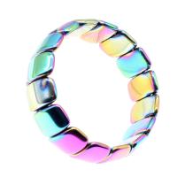 Magnetschmuck Armband, Magnetische Hämatit, Quadrat, poliert, 17x12x5mm, verkauft per ca. 23 cm Strang