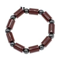 Magnetic Jewelry Bracelet Magnetic Hematite Column polished Sold Per Approx 23 cm Strand