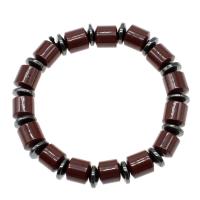 Magnetschmuck Armband, Magnetische Hämatit, Zylinder, poliert, 8x8x8mm, verkauft per ca. 23 cm Strang