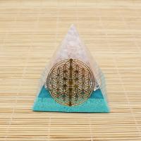 Natural Stone Pyramid Decoration with Resin & Zinc Alloy Pyramidal epoxy gel nickel lead & cadmium free Sold By PC