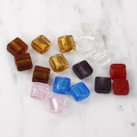 Handgemaakte Lampwork Beads, Square, DIY, meer kleuren voor de keuze, 12x12mm, 5pC's/Bag, Verkocht door Bag