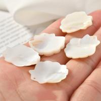 Natural White Shell Pendler, farverig forgyldt, du kan DIY, hvid, 22x22mm, Solgt af PC