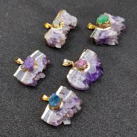 Quartz Gemstone Pendants fashion jewelry & DIY 22*30mm Sold By Bag