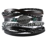 Wrap Armband , PU Leder, plattiert, Einstellbar & Modeschmuck & mehrschichtig & unisex, 40mm, verkauft von Strang