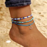 Mados juvelyrika Anklet, Vaškas, su Seedbead, padengtą, Bižuterijos & moters, daugiau spalvų pasirinkimas, Pardavė nustatyti