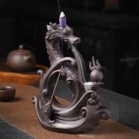 Backflow Incense Burner Purple Clay plated for home and office & durable Sold By PC