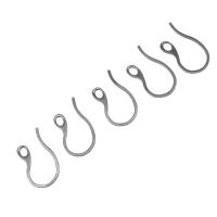 Cruach dhosmálta Hook Earwire, dath airgid plated, éifeachtaí eile, 22x12x1mm, Thart 100ríomhairí pearsanta/Mála, Díolta De réir Mála