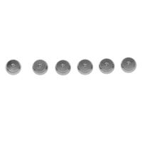 Edelstahl-Beads, Edelstahl, rund, silberfarben plattiert, andere Effekte, 6x6x3mm, ca. 100PCs/Tasche, verkauft von Tasche