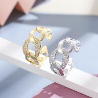 Cubic Zircon Brass δάχτυλο του δακτυλίου, Ορείχαλκος, επιχρυσωμένο, Ρυθμιζόμενο & κοσμήματα μόδας & μικρο ανοίξει κυβικά ζιρκονία & για τη γυναίκα, περισσότερα χρώματα για την επιλογή, νικέλιο, μόλυβδο και κάδμιο ελεύθεροι, 22x12mm, Sold Με PC