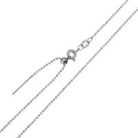 Roestvrij staal balketting, silver plated, mode sieraden & voor vrouw, 1mm, Per verkocht 18 inch Strand