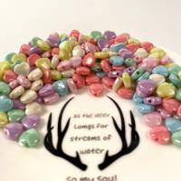 Plastic Kralen, Hart, DIY, gemengde kleuren, 11x15mm, 500G/Bag, Verkocht door Bag