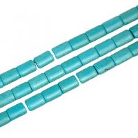 Χάντρες Turquoise, Συνθετικό Τυρκουάζ, Ορθογώνιο παραλληλόγραμμο, γυαλισμένο, DIY & διαφορετικό μέγεθος για την επιλογή, τιρκουάζ, Sold Με Strand