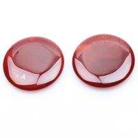 Red Agate Μενταγιόν, Flat Γύρος, γυαλισμένο, DIY, κόκκινος, 7x50mm, Sold Με PC