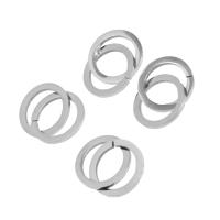 Rustfrit stål Linking Ring, Stainless Steel, forgyldt, flere farver til valg, 12x12x1mm, Ca. 10pc'er/Bag, Solgt af Bag