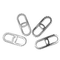 Rustfrit stål Linking Ring, Stainless Steel, forgyldt, flere farver til valg, 15x15x1mm, Ca. 10pc'er/Bag, Solgt af Bag