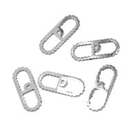 RVS Verbinder, Roestvrij staal, plated, 15x6x1mm, Ca 10pC's/Bag, Verkocht door Bag