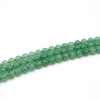 Grânulos de quartzo natural jóias, Morango Quartz, Roda, polido, verde, 8mm, 45PCs/Strand, vendido por Strand