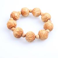 Thuja Sutchuenensis Pulsera, hecho a mano, Sienna, 20mm, 9PCs/Sarta, Vendido por Sarta