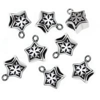 Stainless Steel Bail Beads Star blacken Sold By PC