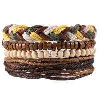 Wrap Armband , PU Leder, plattiert, 4 Stück & Modeschmuck & mehrschichtig & unisex, 40mm, verkauft von Strang