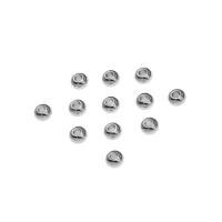 Perline in acciaio inox, Cerchio, placcato color argento, 5x5x3mm, Venduto da PC