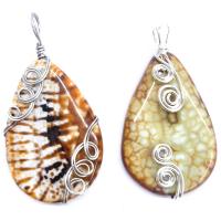 Agate Jewelry Pendants Teardrop polished 25mm Sold By PC