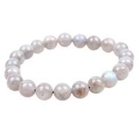 Gemstone Bracelets Labradorite jade white color 8mm Sold By Strand