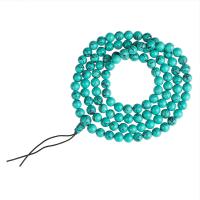 108 grânulos Mala, turquesa, azul, 10mm, 108PCs/Strand, vendido por Strand