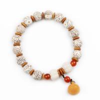 Mala armbanden, Witte Bodhi, handgemaakt, wit, 10mm, 15pC's/Strand, Verkocht door Strand