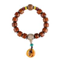 Wrist Mala Ox Bone handmade brown 12mm Sold By Strand