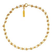 Collier en laiton, avec 0.78inch chaînes de rallonge, Plaqué or 18K, bijoux de mode & pour femme, protéger l'environnement, sans nickel, plomb et cadmium, Vendu par Environ 20 pouce brin