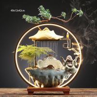 Backflow Incense Burner Porcelain plated for home and office & durable & with LED light Sold By PC