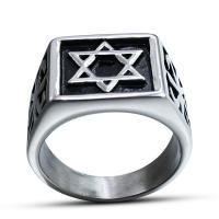 Titantium Steel Finger Ring, Titanium Steel, csiszolt, különböző méretű a választás, 21mm, Által értékesített PC