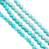 Perles turquoises, turquoise naturelle, Rond, poli, DIY & normes différentes pour le choix, bleu turquoise, Vendu par brin