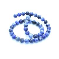 Natural Sodalite Beads Round polished DIY blue Sold By Strand