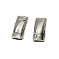 Brass Magnetic Kapcsos, Rézötvözet, Négyzet, galvanizált, nikkel, ólom és kadmium mentes, 25x12x7mm, Kb 100PC-k/Bag, Által értékesített Bag