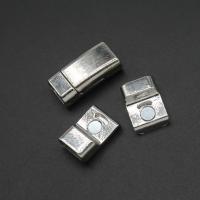 Messing magnetlås, Kobberlegering, Square, forgyldt, nikkel, bly & cadmium fri, 25x12x7mm, Ca. 100pc'er/Bag, Solgt af Bag