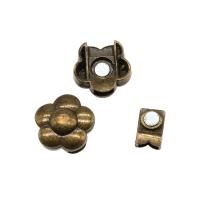 Brass Magnetic Kapcsos, Rézötvözet, Virág, galvanizált, nikkel, ólom és kadmium mentes, 19x19x7mm, Kb 100PC-k/Bag, Által értékesített Bag