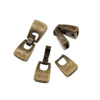 Brass Fold Over Kapcsos, Rézötvözet, galvanizált, több színt a választás, nikkel, ólom és kadmium mentes, 17x13x6mm, Kb 100PC-k/Bag, Által értékesített Bag