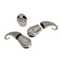 Alloy Copar Clasp Leathar Band, plátáilte, dathanna níos mó le haghaidh rogha, nicil, luaidhe & caidmiam saor in aisce, 23x16x11mm, Thart 100ríomhairí pearsanta/Mála, Díolta De réir Mála