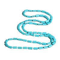 Fashion Turquoise Ketting, turkoois, gepolijst, blauw, 13x10x5mm,5x10x5mm,46cm,116cm, Per verkocht 4600 inch Strand