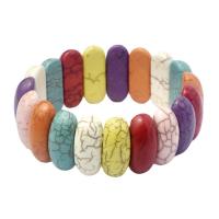 Bracciali alla moda in turchese, multi-colore, 180mm, Venduto da filo