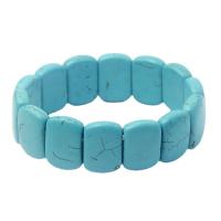 Bracelets turquoises de mode, turquoise, bleu, 170mm, Vendu par brin