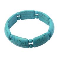 Pulsera de Turquesa, pulido, azul, 180mm, Vendido por Sarta