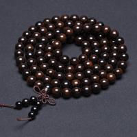 108 Mala korálky, Black Sandalwood, černý, 8mm, 108PC/Strand, Prodáno By Strand