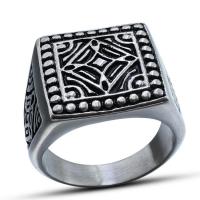 Titantium Steel Finger Ring, Titanium Steel, csiszolt, különböző méretű a választás & az ember, 19mm, Által értékesített PC