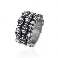 Titanium ringen, Titanium Staal, Schedel, gepolijst, verschillende grootte voor keus & voor de mens, Verkocht door PC