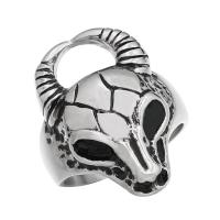 Titanium Staal Finger Ring, gepolijst, verschillende grootte voor keus & voor de mens, 24x30mm, Verkocht door PC